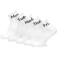 The Sock Street Ankle Length Socks For Men Combo, Made With Durable & Breathable Cotton, Anti Odour & Anti Bacterial, 5 Pair Days Of The Week, Ideal For Gym, Running, Office, Sports Sox - White