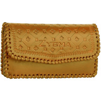 Zygma Handmade Genuine Leather Clutch Purse For Women,Hard Leather Clutch Gift For Women,Pure Leather Wallet For Womens(Yellow)