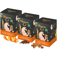 Chayam Cinnamon Green Tea Bags With Orange Peel, Clove, Star Anise | 20 Tea Bags, Pack Of 3 | Cinnamon Green Tea | 100% Natural Real And Whole Ingredients