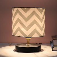 Tu Casa Black Metal Table Lamp For Home Decoration, Bedroom, Living Room, Lounge, Office, Festival Gifting, Study Table (Maze Print With Satin Shade) H - 9" / No Blub