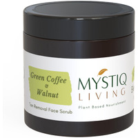 Mystiq Living Face Scrub For Men And Women | Green Coffee Blemish Clear Scrub - 100 Gm | Exfoliating Scrub, Dark Spot Removal, Pigmentation, Skin Brightening | Tan Removal Coffee Scrub