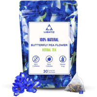 Light Up Butterfly Pea Flower Tea | Natural Herbal Tea | Caffeine-Free | Rich In Antioxidants, Weight Management, Hydrates Skin | No Preservatives | (Shankpushpi) (Tea Bag - Pack Of 30)