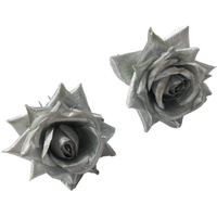 Lyf5Star Handmade Bride Silver Rose Floral Juda Pin For Women| Elegant Rose Wedding Hair Accessories | Traditional Indian Hair Accessories For Women & Girls|Pack Of 2