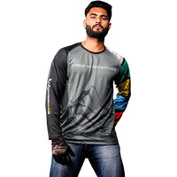 Wanderlooms Himalayan High Jersey Tshirt For Men | Graphic Printed Riding Jersey For Bikers | Sports Tshirt For Men | Stylish Full Sleeve Jersey For Men | Round Neck Cycling Jersey