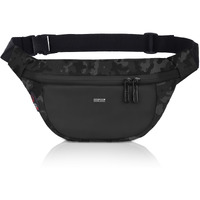 Wildhorn 2.4L Waist Bag For Men Women I Headphone Hole I Ultra Strong Stitching, Sturdy Zippers, Waterproof, Fanny Pack For Hiking Travel Camping Running Sports With Adjustable Strap (Greycamouflage)