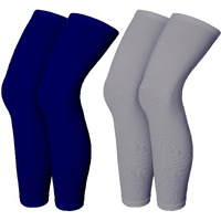 Mizuna Leg Sleeves Unisex Sports Compression Sun Protection Thigh Non-Slip Upf Cooling Full Length Cycling Riding Golf Football Running Winterlegbluegrey