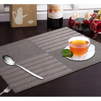 Yellow Weaves Pvc Dining Table Placemats | Heat Resistant Dining Table Place Mats For Kitchen Coffee Center Table Side Party - (Set Of 6, Rose Gold)