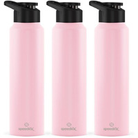 Speedex Stainless Steel Water Bottle 1 Litre, Leakproof Sipper Cap 1 Ltr, Pastel Pink, Bottles 1+ Litre For School, Gym, Office, Boys, Girls, Men, Women, Kids 1Ltr - 1000 Ml - Set Of 3