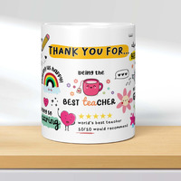 Akipi Thank You Teacher Mug, Appreciation Mug, Daily Affirmations, Teacher Thank You Gift Arm692 11Oz Ceramic Coffee/Tea Cup