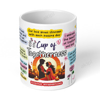 Akipi Cup Of Togetherness  Karva Chauth Mug Design With Positive Affirmations, Celebrate Love, Devotion & Unity Arm731 11Oz Ceramic Coffee/Tea Cup