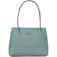 Fostelo Women's Vegan Leather Feathers Handbag Shoulder Hobo Bag Ladies Purse (Grey) (Medium)