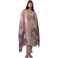 Indo Era Organza Women's Muve Embroidered Straight Kurta Pant With Dupatta Set (Ieout7443_2Xl)