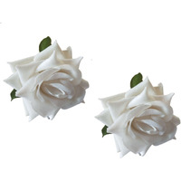 Lyf5Star Handmade Bride White Rose Floral Juda Pin For Women| Elegant Rose Wedding Hair Accessories |Traditional Indian Hair Accessories For Women & Girls|Pack Of 2
