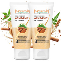 Aryanveda Anti Acnend Face Wash For Acne And Pimples With Neem, Tulsi And Tea Tree For Men & Women 100Ml Each - Pack Of 2
