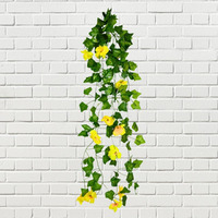 Decorebugs Artificial Flower Plants Leaves Hanging Ivy Garlands Plant Greenery Vine Creeper Home Decor Door Wall Balcony Decoration Party Festival Craft (Pack Of 1)