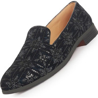 Fausto Fst Fosme-2165 Blue-46 Men Blue Ethnic Velvet Sequin Embroidered Prom Slip On Juttis And Mojaris For Wedding|Party Slip-On|Traditional Kurtas Shoes|Festive Slip On Shoes (12 Uk)