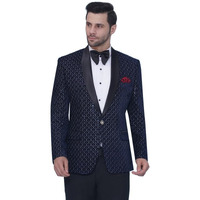 Favoroski Wedding Sequence Blazers For Men | Blue Embroidered Velvet Blazer | Relaxed Fit Blazer For Men Wedding Party | Ethnic Wear Blazer For Men | Men Blazer For Wedding Party | Blazer Suit For Men