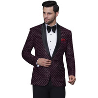 Favoroski Wedding Sequence Blazer Suit For Men | Purple Coat For Men Blazer | Relaxed Fit Blazer For Men Wedding Party | Embroidered Velvet Blazer | Blazer Coat For Men Wedding Party