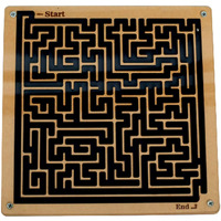 Signamio Indoor Wooden Puzzle Game Square Maze Ball - Engaging Mind Games For Kids & Adults, Perfect Brain Teaser & Time Pass Activity, Ideal Wooden Board Game For All Ages