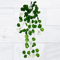 Decorebugs Artificial Flower Plants Leaves Hanging Ivy Garlands Plant Greenery Vine Creeper Home Decor Door Wall Balcony Decoration Party Festival Craft (Pack Of 1)