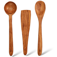 Vesta Homes Neem Wood Spoon/Compact Flip/Spatula/Ladle For Cooking Dosa/Roti/Chapati | Kitchen Tools | No Harmful Polish | Naturally Non-Stick | Handmade | Height- 12Inch