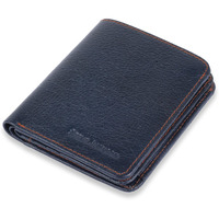 Steve Jhonson Pure Leather Purse For Men - Rfid Protected Wallets For Men - Bi Fold Slim Wallet For Men - Original Men's Wallet For Gift - Pop Up Leather Wallet For Men (Blue)