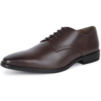 Louis Stitch Men's Handmade Egyptian Crust Leather Brunette Brown Derby Formal Lace Up Shoes For Men (Lsnrxplbb) - Uk 6