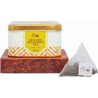 The Indian Chai  Organic Spearmint Tea 15 Pyramid Tea Bags For Pcod & Pcos, Helps In Hormonal Imbalance & Facial Hair & Acne, Caffeine Free Herbal Tea