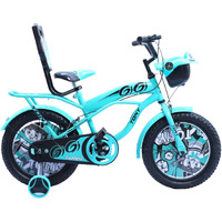 Raw Bicycles Sports Gigi With Training Wheels 14T Bmx Single Speed Bicycle Cycle For Kids 3 Years To 5 Years Boys & Girls Sea Green