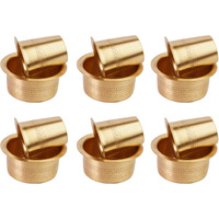 Thangam South Indian Brass Coffee Cup Dawara/Dabara & Tumbler For Serving Filter Coffee/Tea/Traditional Kumbakonam Dabara Set Matt - 150Ml (Set Of 6)