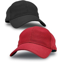 Awg All Weather Gear Cap For Men Unisex Mens Caps With Adjustable Strap Caps Men Hat For Men Gym Caps For Men Sports Caps For Men Cap For Men Stylish (Pack Of 2) Black- Maroon