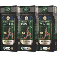 Amrith Noni Pain Oil: Ayurvedic Pain Relief Oil For Back Pain, Joint Pain, Knee Pain, Body Pain, Ankle Pain, Muscle Pain, Neck Pain, Wrist Pain, Elbow Pain (100Ml) - Pack Of 3
