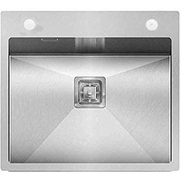 Arquin 304 Grade Handmade Stainless Steel Single Bowl Tap Hole Kitchen Sink With Fruit Tray (24" X 18" X 10")