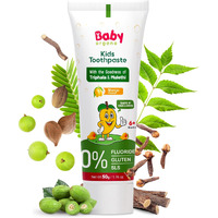 Babyorgano Herbal Toothpaste For Kids L 100% Ayurvedic L Non Gel Formula L Goodness Of Babool And Mulethi L Mango Flavour L Fluoride & Sls Free L Fdca Approved - 50Gm (Pack Of 1)