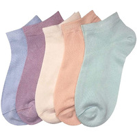 Pursue Fashion Solid Women's Ankle Socks, Cotton Ankle Length Sports Socks, Ankle Socks For Women, Girls Socks, Unisex Ankle Length Socks, Formal Socks (Free Size, Pack Of 5)