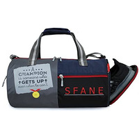 Sfane Gym Bags For Men With Separate Shoe Compartment Sports Gym Bags For Women Unisex Duffle Bags For Gym For Carry & Travel Adjustable Duffel Bags Sports Bag - Navy Blue & Red