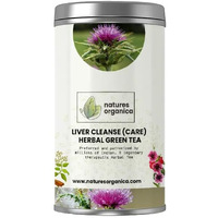 Natures Organica Liver Cleanse Tea|Liver Detox Tea|Liver Care Green Tea With Harad,Milk Thistle,Manjistha,Ashwagandha,Rose Petals,Pippali|Milk Thistle Tea 100Gm,Granules