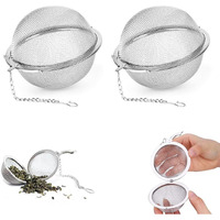 Tea Strainer Stainless Steel Tea Infuser Ball Strainer Tea Diffuser Green Tea Infuser2Pcs,Small