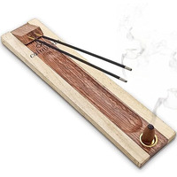 Calmveda Agarbatti Stand With Ash Catcher - 100% Sheesham Wood Handmade Incense Holder | Holds 2 Incense Sticks And Cones (11.5 Inch)(Conical)
