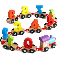 Toyshine Wooden Train Educational Model Vehicle Toys Vehicle Pattern 0 To 9 Number, Educational Learning Toys - Multi Color, For Kid