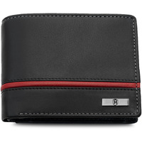 Hornbull Denial Black-Cherry Leather Wallet For Men | Wallets Men With Rfid Blocking | Mens Wallet