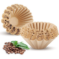 Supvox 100 Counts Basket Coffee Filters Basket-Shaped Coffee Filter Paper For Drip Coffee Maker Natural Unbleached Disposable Coffee Filters Paper