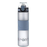 Funblast Unbreakable Water Bottle With Sipper & Straw, Bpa Free Drinking Bottle, Leak-Proof Water Bottle Ideal For Office, Sports, School, Gym (700 Ml, Grey) - Polycarbonate & Polypropylene, Pack Of 1