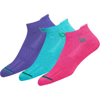 Bambos Eco Touch Women's Bamboo Ankle Length Sports Socks For Running & Gym, Pack Of 3, Multicolor, Free Size
