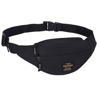 Wildhorn 2.4L Waist Bag For Men Women I Ultra Strong Stitching, Sturdy Zippers, Waterproof, Large Fanny Pack For Hiking Travel Camping Running Sports With Adjustable Strap (Black)
