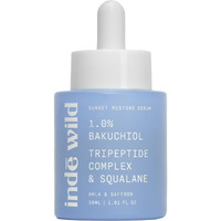 Ind Wild Pm Sunset Restore Serum With 1% Bakuchiol | 30Ml | Retinol Alternative | Pregnancy Safe | Infused With Squalane, Tripeptide Complex & Ayurvedic Extracts | Restores Skin Barrier & Glow