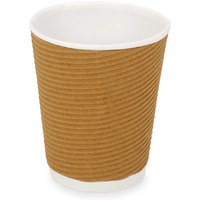 Sanwalsa (150 Ml,Brown- Pack Of 100-Piece, Paper Disposable Ripple Cup Eco-Friendly, Safe & Hygienic For Juice,Coffee,Tea,Home,Office,Party & Wedding Events
