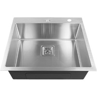 Crocodile 304 Grade Single Bowl Stainless Steel Handmade Kitchen Sink (24"X18"X10" Tap Hole)