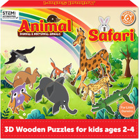 Butterfly Edufields 3D Wooden Animal Puzzles For Kids For Age 2-4 Girl & Boy | Birthday Gift For Ages 2,3,4 Years | Educational Toys For Kids 2,3,4 Years | Diy Craft Kit
