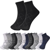 London Hills Ankle Length Socks - Men's Sports & Cotton Socks Assorted (Pack Of 12) - Colours And Styles May Vary